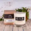 Lime, Basil & Mandarin 220g candle in clear glass with box and fresh citrus fragrance