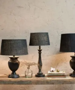 Dia Jute Lampshade - Ink