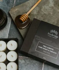 Dark Honey & Tobacco Luxury Tea Lights