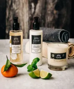 Lime, Basil & Mandarin 250ml liquid hand wash and hand and body lotion with uplifting citrus fragrance