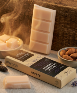 Effete wax melt snap bar styled in a luxurious lifestyle setting with soft floral and powdery fragrance notes
