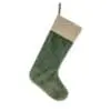 Karru Cotton Velvet Stocking - Forest Green