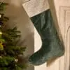 Karru Cotton Velvet Stocking - Forest Green