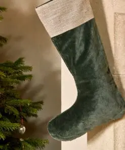 Karru Cotton Velvet Stocking - Forest Green