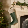Karru Cotton Velvet Stocking - Forest Green