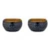 Darani Tealights - Black & Antique Brass (Set of 2)