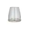 Sikkim Marble And Recycled Glass Lantern - Clear