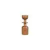 Sibu Acacia Wood Candlestick Holder - Small