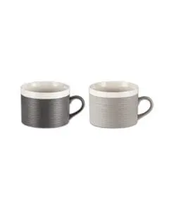 Faiz Mug - Charcoal & Grey (Set of 2)