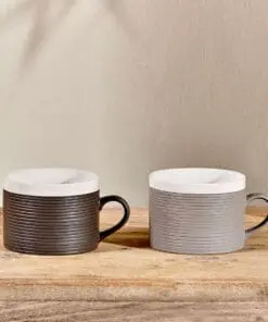 Faiz Mug - Charcoal & Grey (Set of 2)