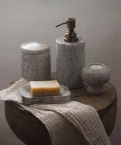 Asana Marble Soap Pump - Grey
