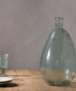 Virya Recycled Glass Vase - Pale Blue