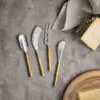 Darsa Cheese Knife Set - Brushed Gold (Set of 4)