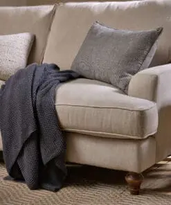 Nahan Moss Stitch Cotton Throw - Charcoal