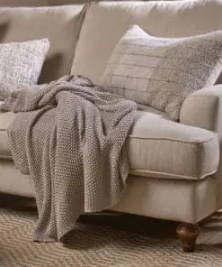 Nahan Moss Stitch Cotton Throw - Stone