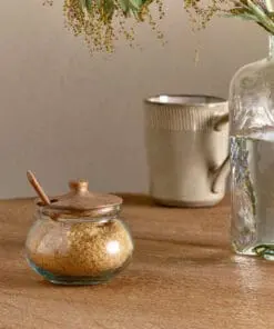 Kali Round Storage Jar - Natural & Clear