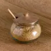 Kali Round Storage Jar - Natural & Clear