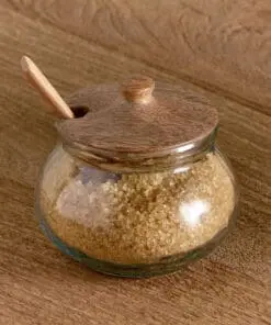 Kali Round Storage Jar - Natural & Clear