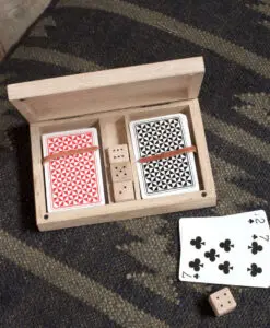 Mango Wood Card & Dice Set