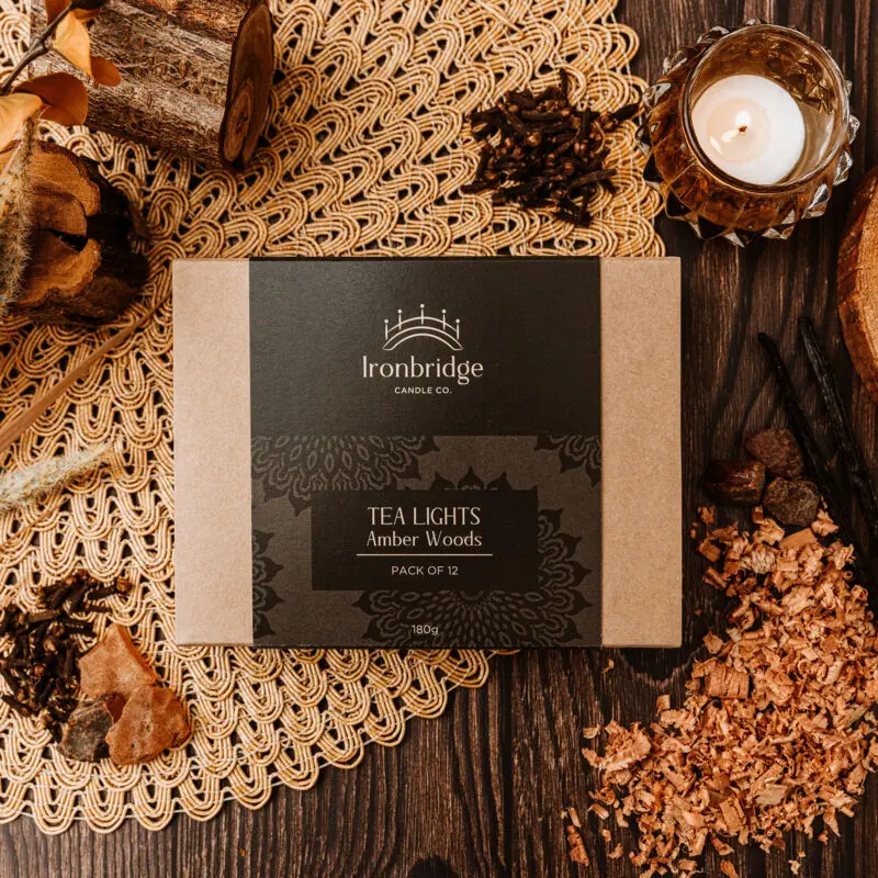 Amber Woods Luxury Tealights (Pack of 12)