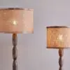 Darat Mango Wood and Jute Lampshade