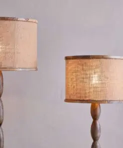 Darat Mango Wood and Jute Lampshade