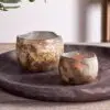 Gola Recycled Glass Tealight Holder - Antique Smoke