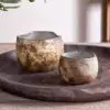 Gola Recycled Glass Tealight Holder - Antique Smoke