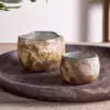 Gola Recycled Glass Tealight Holder - Antique Smoke