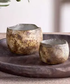 Gola Recycled Glass Tealight Holder - Antique Smoke