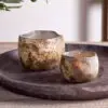Gola Recycled Glass Tealight Holder - Antique Smoke