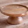 Kannati Mango Wood & Glass Cheese Stand