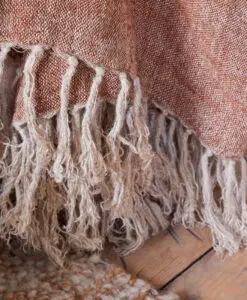 Kana Linen Throw - Rust