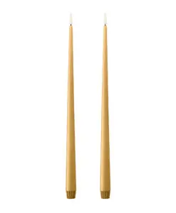 Alternative view of LED Taper Candles - Almond Butter (40cm)