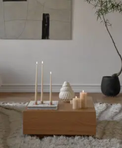 LED Pillar Candles - Pale Ginger (10cm)