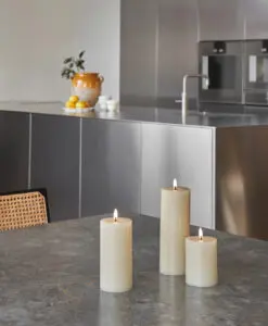 Alternative view of LED Pillar Candles - Pale Ginger (10cm)