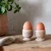 Awa Wooden Egg Cup - Natural - (Set of 2)