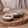 Janka Tealight Holders Smoked-Charcoal Set of 2