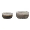 Janka Tealight Holders Smoked-Charcoal Set of 2