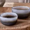 Janka Tealight Holders Smoked-Charcoal Set of 2