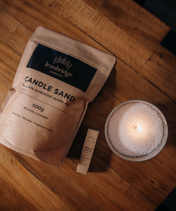 Candle Sand plus Wicks with lit Candle Sand