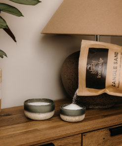 Candle Sand pouring into tea light holders