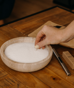 Placing Wicks in Candle Sand