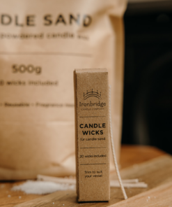 Candle Sand Wicks in Kraft Box - 20 Wicks Included