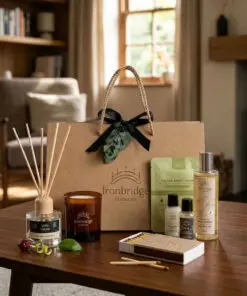 Candle & Skin Care Discovery Gift Set - with Cherry Seduction Candle, Lime, Basil & Mandarin Reed Diffuser, Lime, Basil & Mandarin Hand wash & Lotion, and Cassi & Fig body Wash