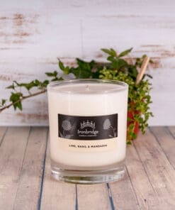 Lime, Basil & Mandarin 220g candle with zesty citrus and fresh basil fragrance