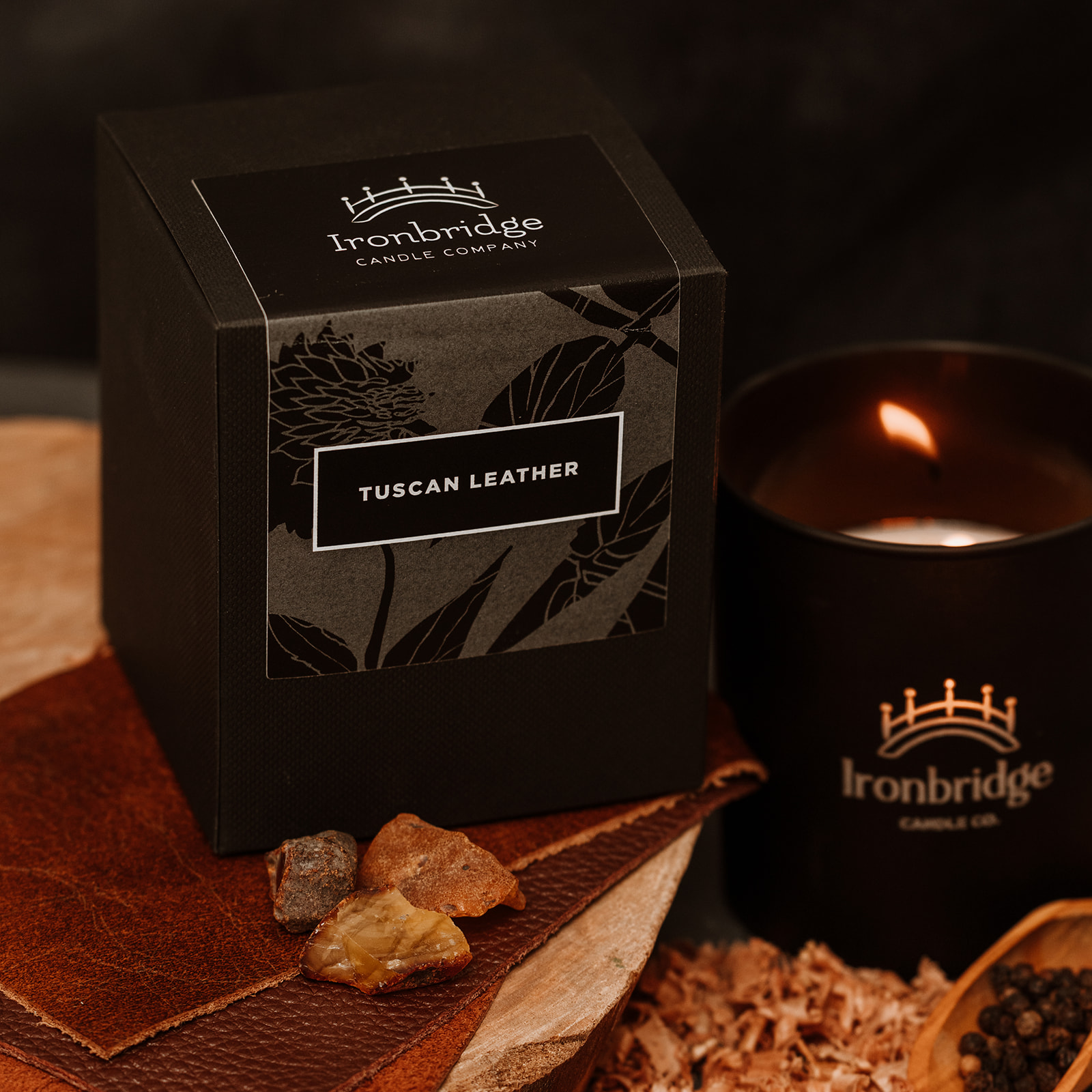Tuscan Leather Luxury Candle