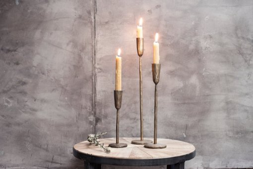 Mbata Brass Candlestick - Antique Brass