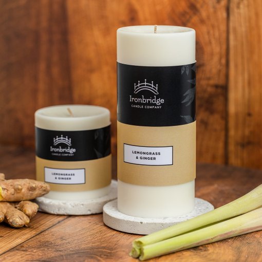 Lemongrass & Ginger Pillar Candle Collection