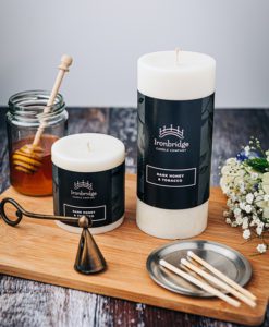 Dark Honey & Tobacco Pillar Candle